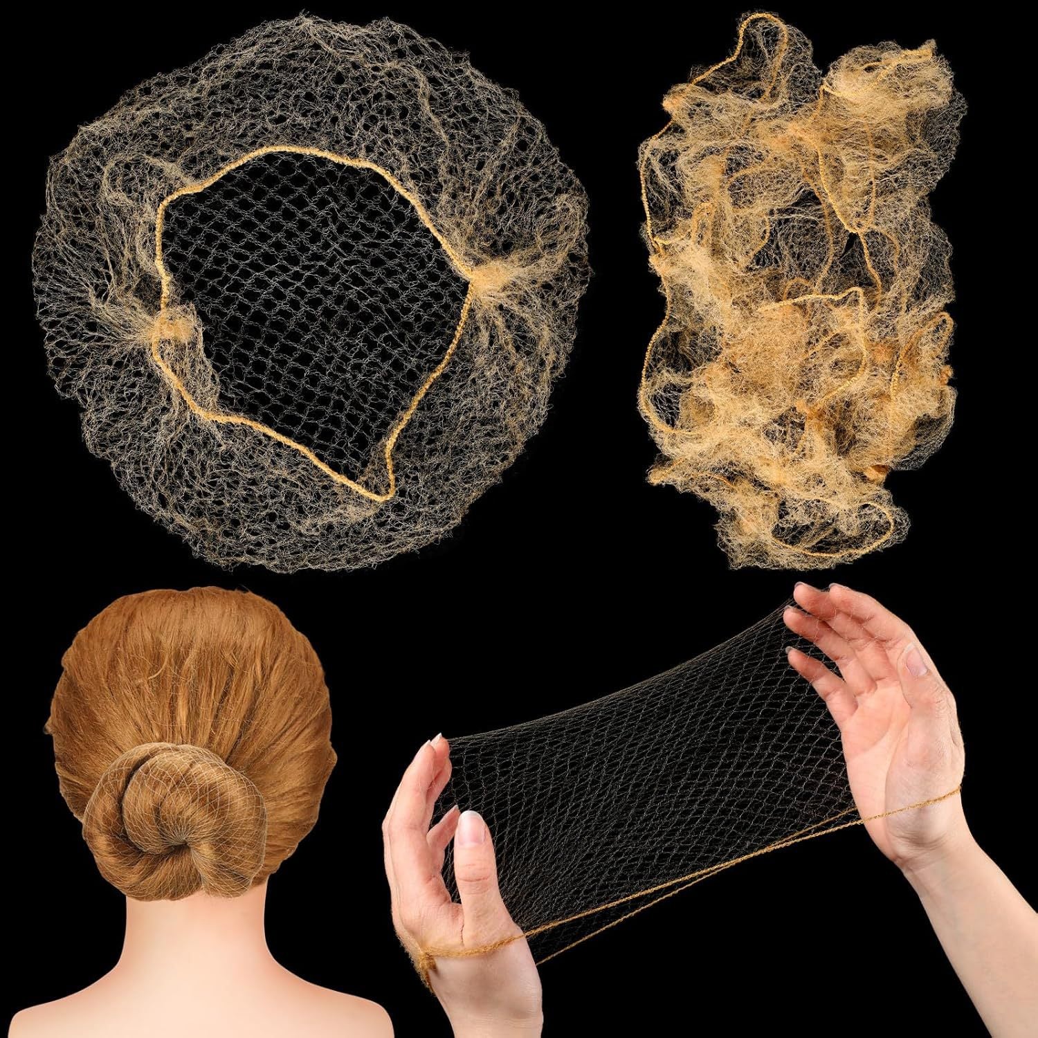 Hair Maker Dance Net Bag Ball Head Pan Head Stewardess Head Flower Hair Invisible Hair Net Wig Disposable Wig