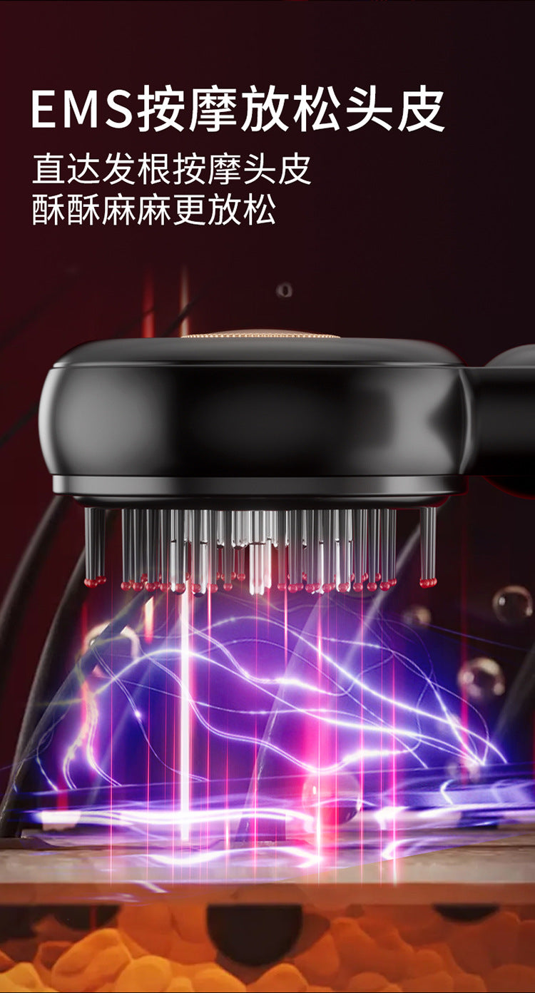 Electric EMS multi-function massage comb laser hair growth instrument scalp massager medicine comb comb hair red comb