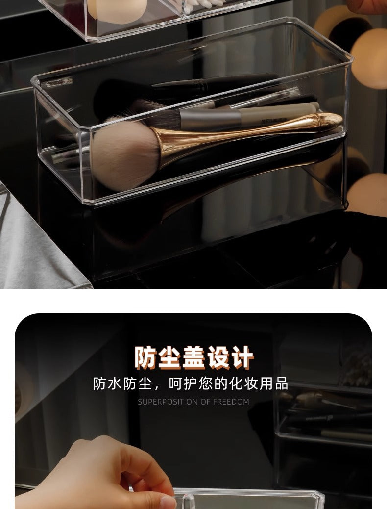 Makeup Cotton Storage Box Beauty Egg Cotton Swab Powder Puff Makeup Remover Cotton Desktop Storage with Lid Bar Storage Transparent Organization