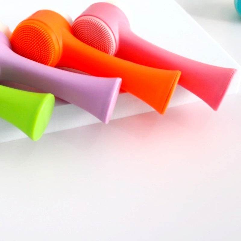 3D Silicone Double-sided Cleansing Brush Silicone Face Washing Brush Soft Hair Cleansing Brush Cleaning Pore Face Washing Instrument Massage Artifact