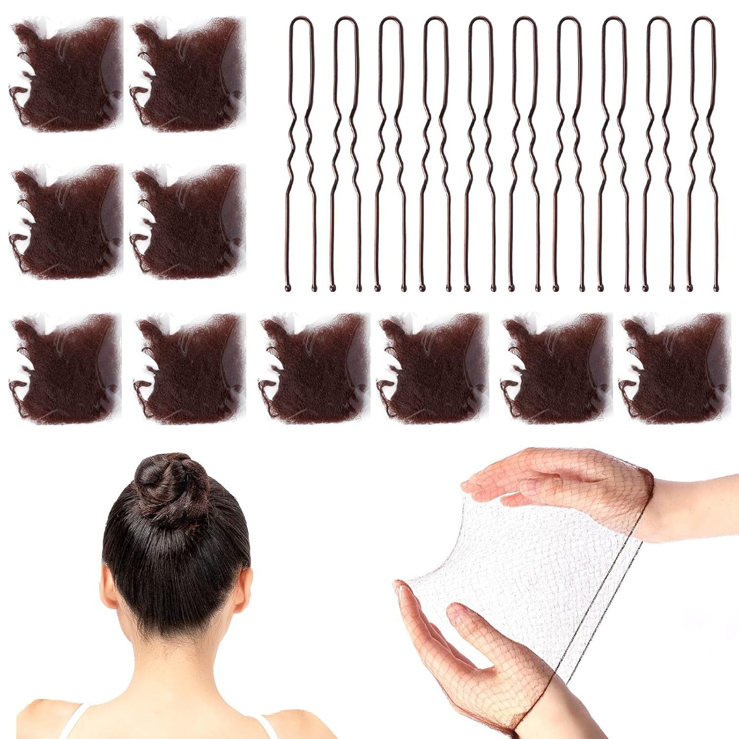 Hair Maker Dance Net Bag Ball Head Pan Head Stewardess Head Flower Hair Invisible Hair Net Wig Disposable Wig