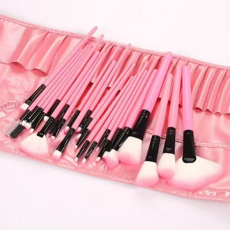 Low-Priced 24-Piece Makeup Brush Set, Animal Hair Portable Beauty Tools