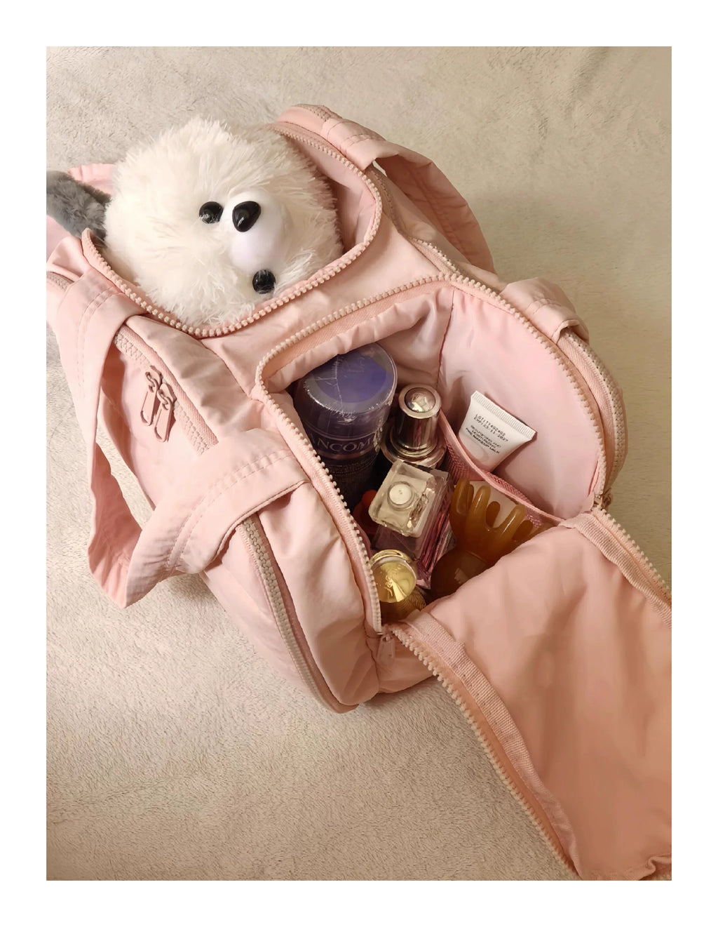 Fashionable and Simple 2025 New Style Makeup Bag, Large Capacity, Divided and Layered Toiletry Bag, Portable Travel Makeup Storage Bag