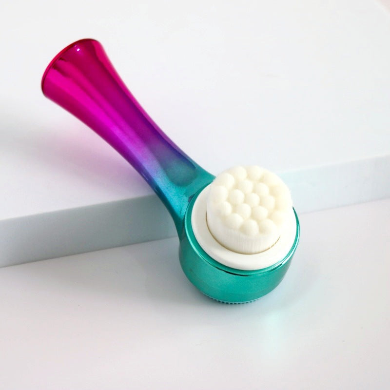 3D Silicone Double-sided Cleansing Brush Silicone Face Washing Brush Soft Hair Cleansing Brush Cleaning Pore Face Washing Instrument Massage Artifact