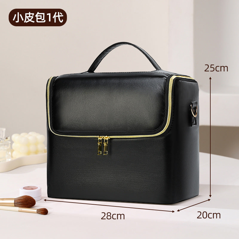 New Storage Bag Plaid Large Capacity High-Level Makeup Brush Set Makeup Makeup Artist Portable Cosmetic Bag