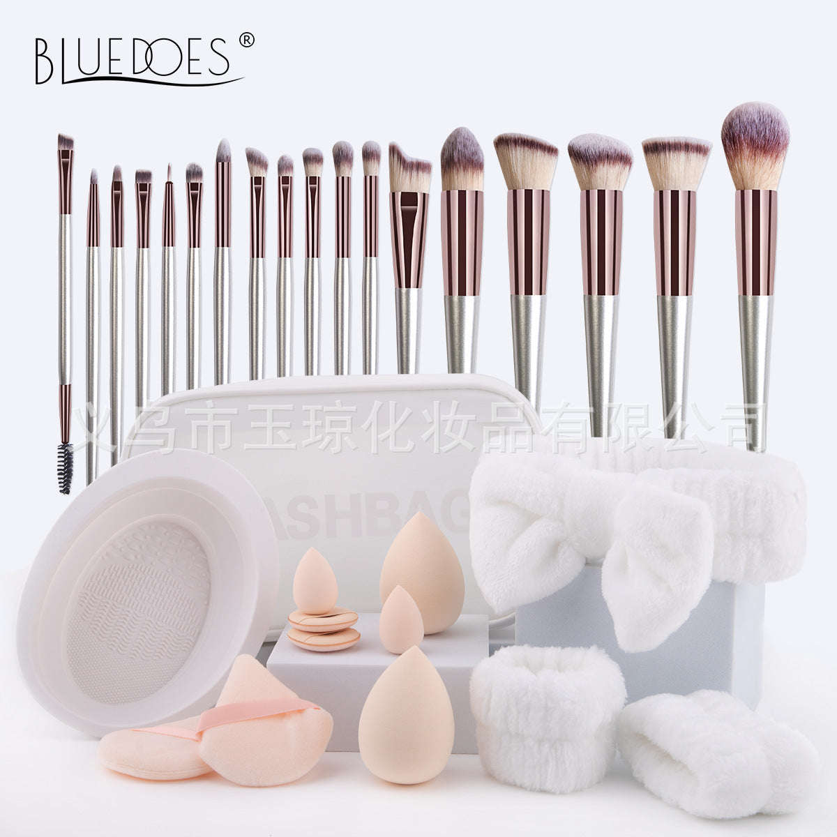Cross-border explosions makeup brush suit 33-piece set beauty egg powder puff super soft eye shadow brush foundation brush beauty wholesale