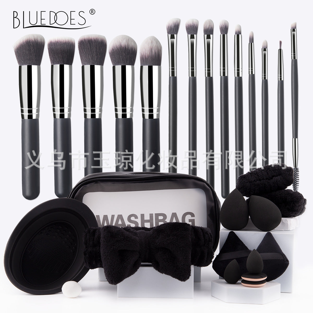 Cross-border explosions makeup brush suit 33-piece set beauty egg powder puff super soft eye shadow brush foundation brush beauty wholesale