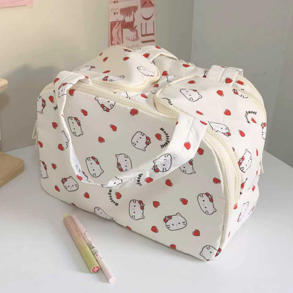 Fashionable and Simple 2025 New Style Makeup Bag, Large Capacity, Divided and Layered Toiletry Bag, Portable Travel Makeup Storage Bag