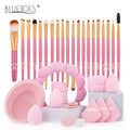 Cross-border explosions makeup brush suit 33-piece set beauty egg powder puff super soft eye shadow brush foundation brush beauty wholesale