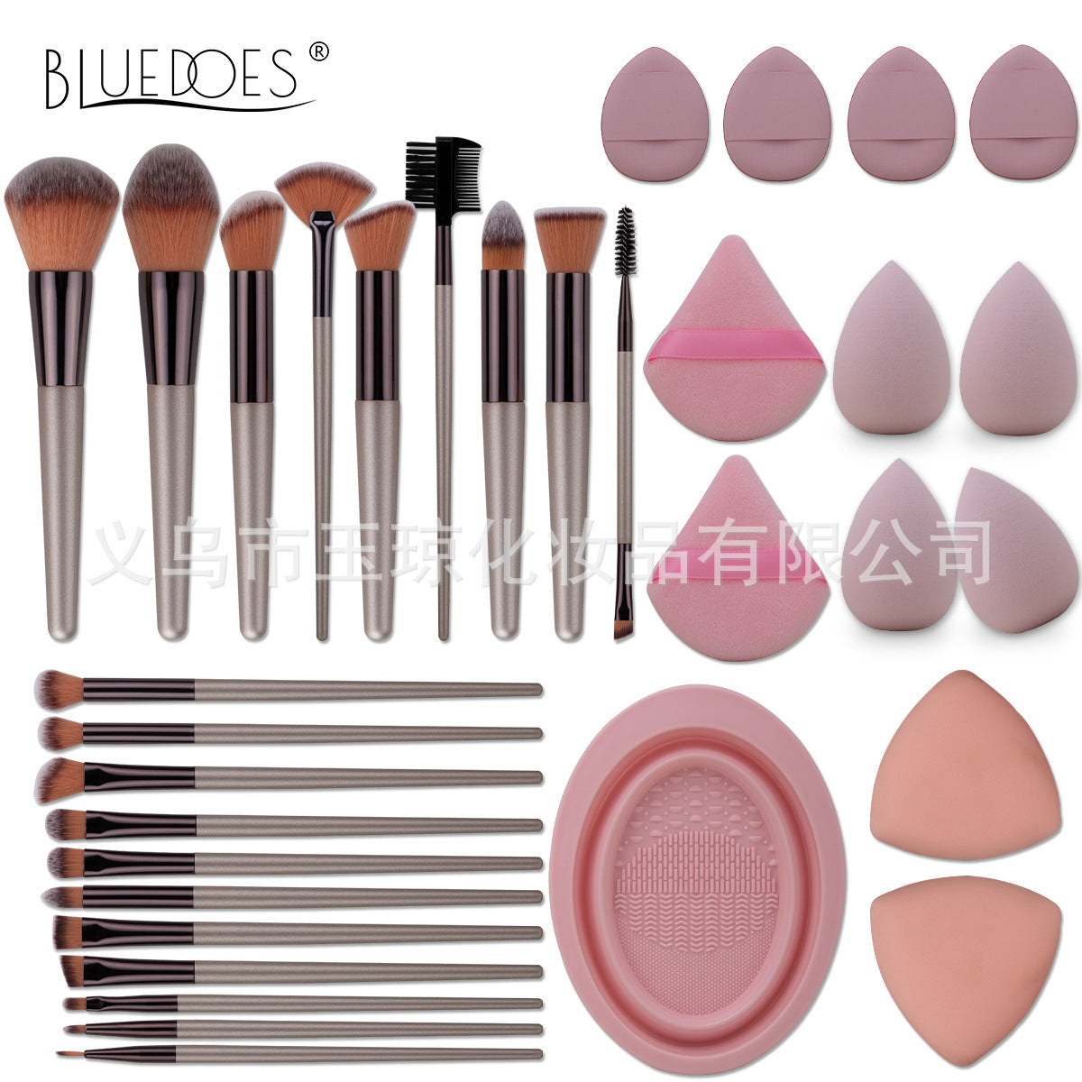 Cross-border explosions makeup brush suit 33-piece set beauty egg powder puff super soft eye shadow brush foundation brush beauty wholesale