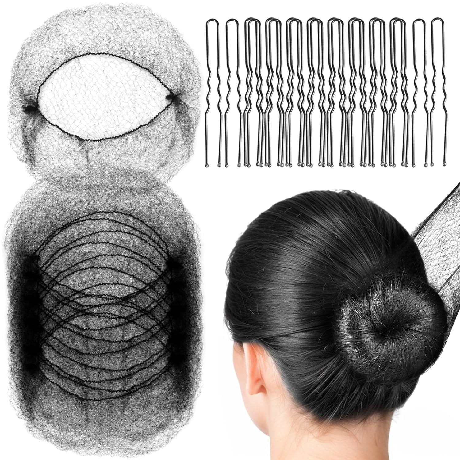 Hair Maker Dance Net Bag Ball Head Pan Head Stewardess Head Flower Hair Invisible Hair Net Wig Disposable Wig