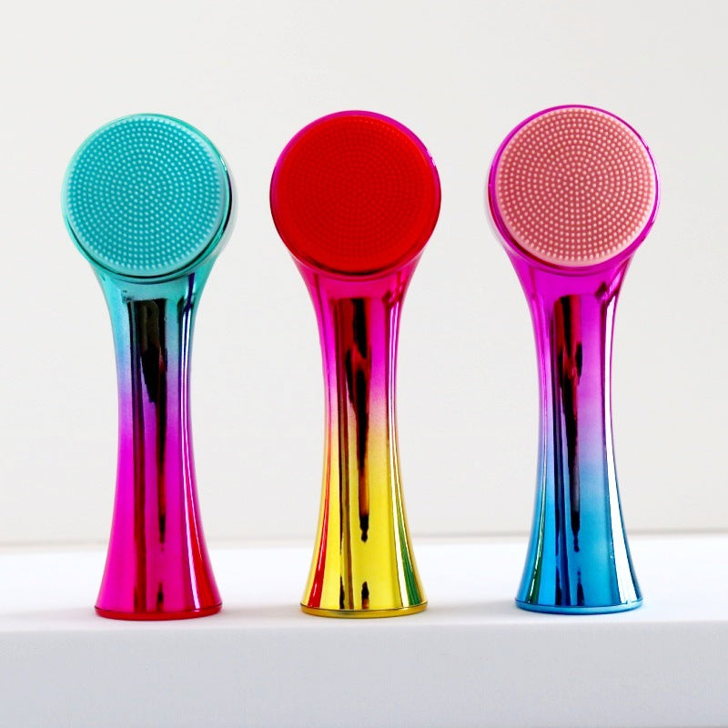 3D Silicone Double-sided Cleansing Brush Silicone Face Washing Brush Soft Hair Cleansing Brush Cleaning Pore Face Washing Instrument Massage Artifact