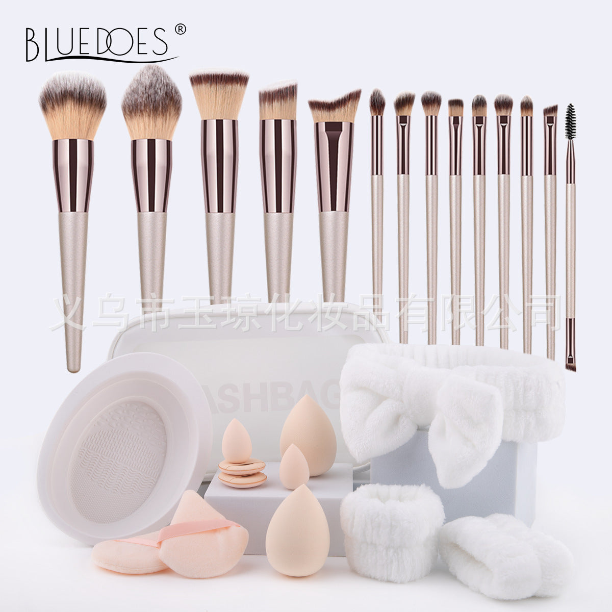Cross-border explosions makeup brush suit 33-piece set beauty egg powder puff super soft eye shadow brush foundation brush beauty wholesale