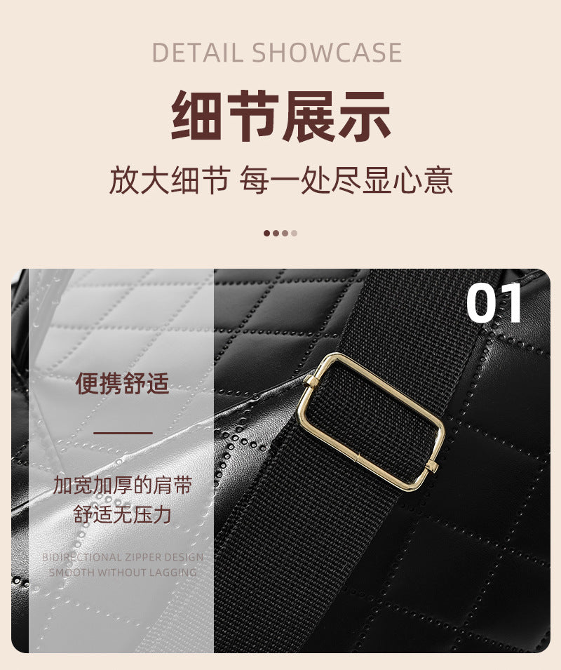 New Storage Bag Plaid Large Capacity High-Level Makeup Brush Set Makeup Makeup Artist Portable Cosmetic Bag