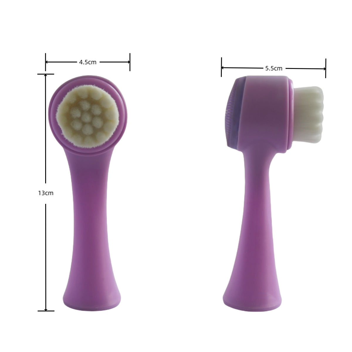 3D Silicone Double-sided Cleansing Brush Silicone Face Washing Brush Soft Hair Cleansing Brush Cleaning Pore Face Washing Instrument Massage Artifact