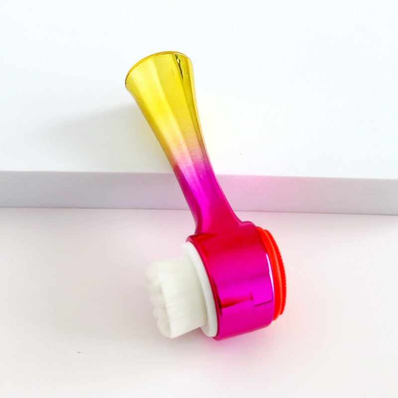 3D Silicone Double-sided Cleansing Brush Silicone Face Washing Brush Soft Hair Cleansing Brush Cleaning Pore Face Washing Instrument Massage Artifact