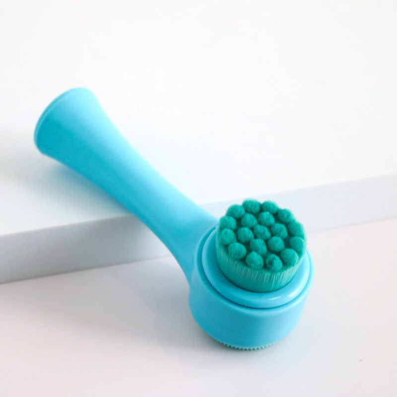 3D Silicone Double-sided Cleansing Brush Silicone Face Washing Brush Soft Hair Cleansing Brush Cleaning Pore Face Washing Instrument Massage Artifact