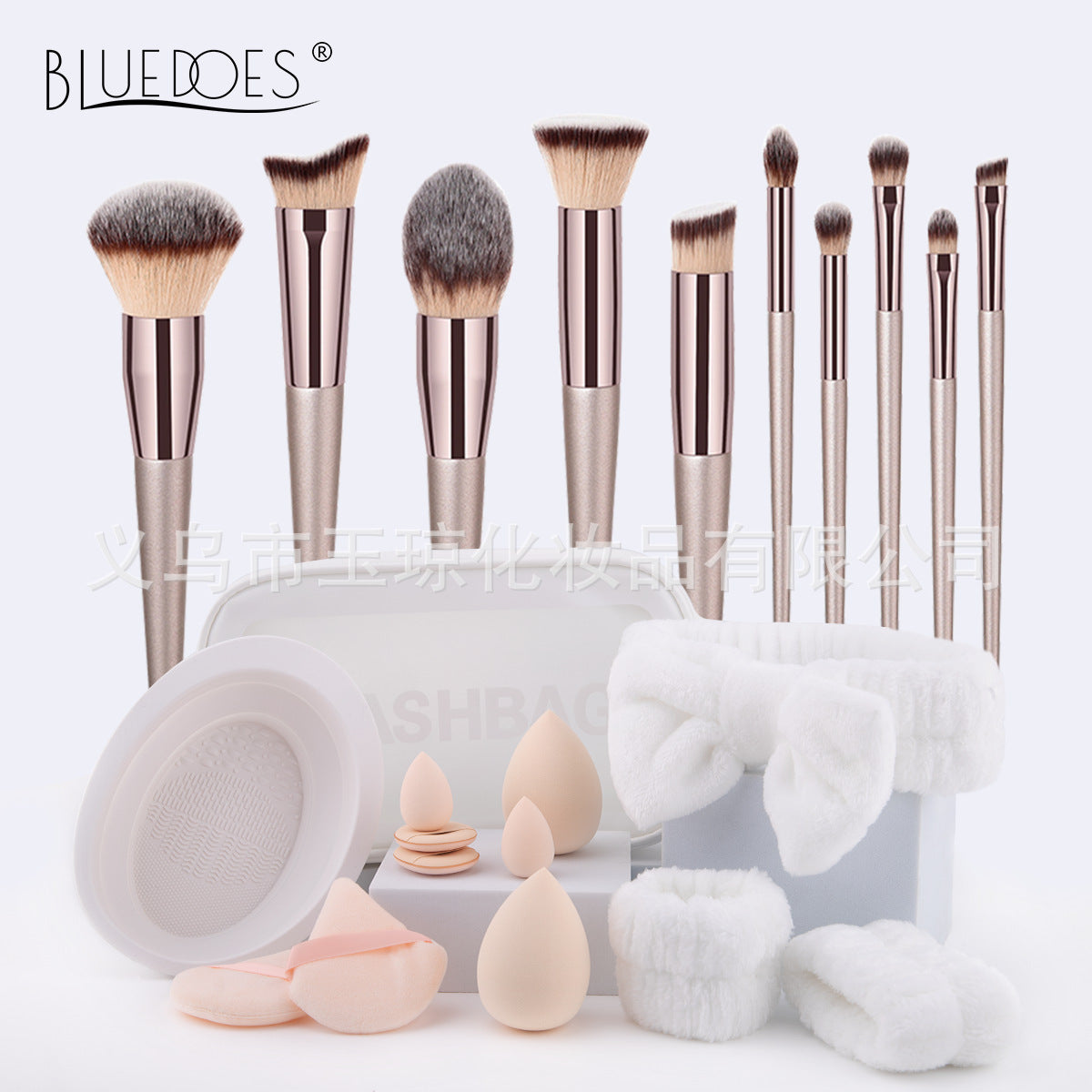 Cross-border explosions makeup brush suit 33-piece set beauty egg powder puff super soft eye shadow brush foundation brush beauty wholesale
