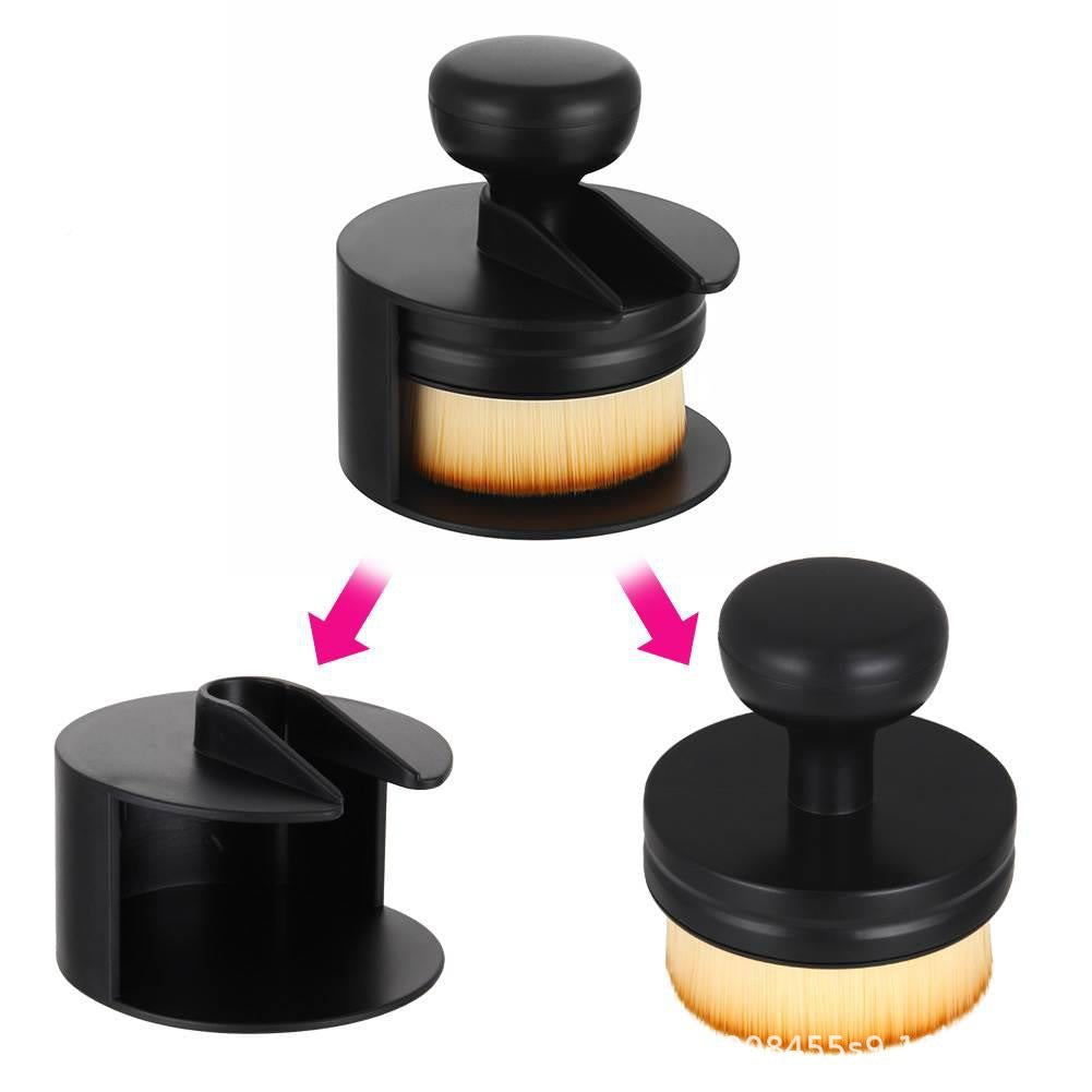 Wholesale Direct Supply of New Large Seal Traceless Foundation Brush Flat Head Makeup Brush Soft Bristles Push and Pull Makeup