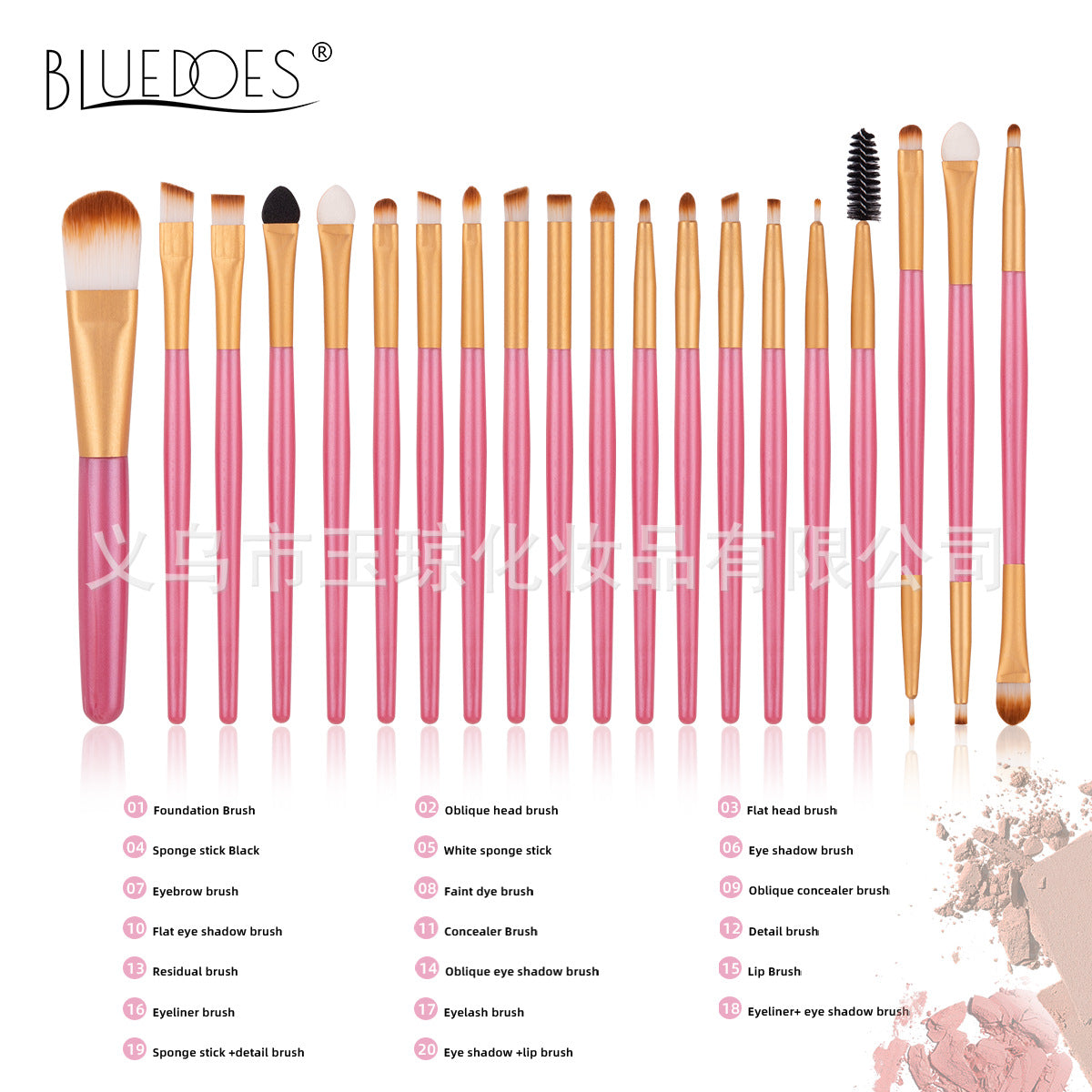 Cross-border explosions makeup brush suit 33-piece set beauty egg powder puff super soft eye shadow brush foundation brush beauty wholesale