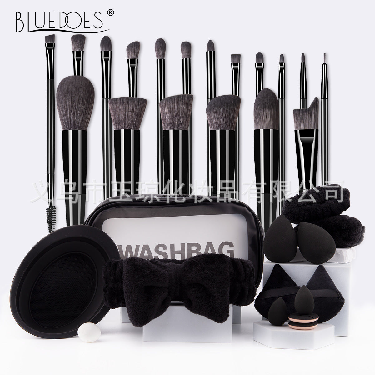 Cross-border explosions makeup brush suit 33-piece set beauty egg powder puff super soft eye shadow brush foundation brush beauty wholesale