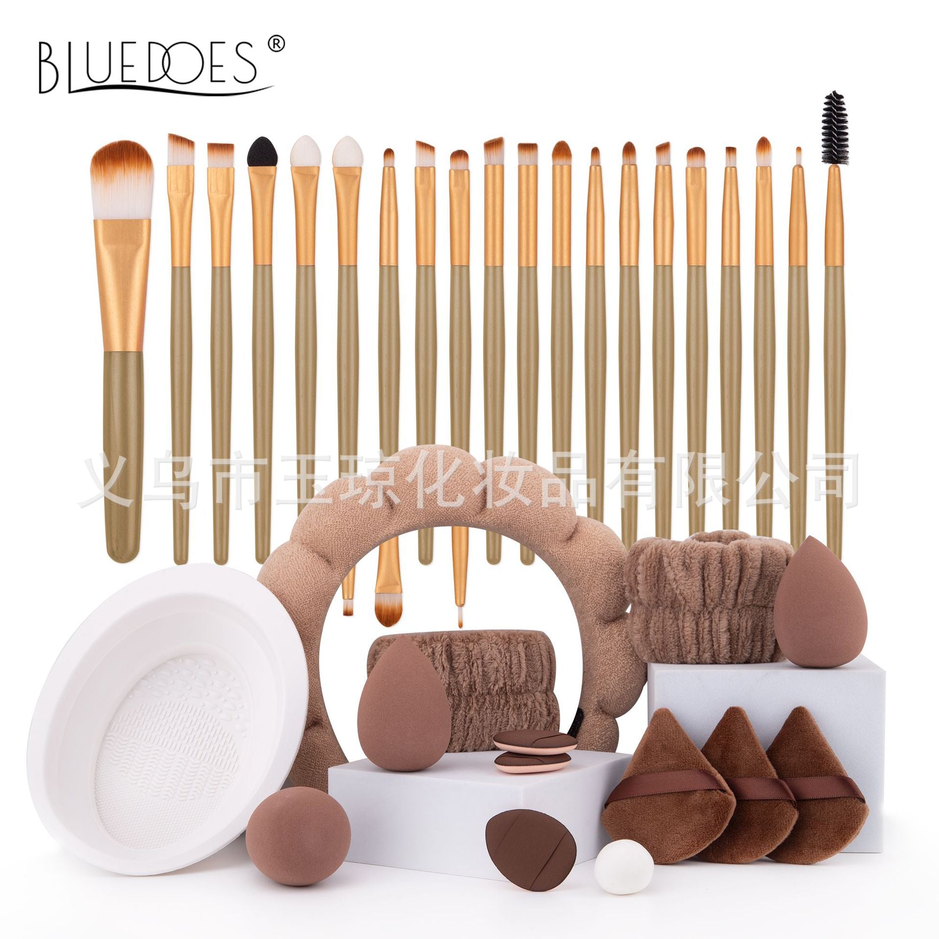 Cross-border explosions makeup brush suit 33-piece set beauty egg powder puff super soft eye shadow brush foundation brush beauty wholesale