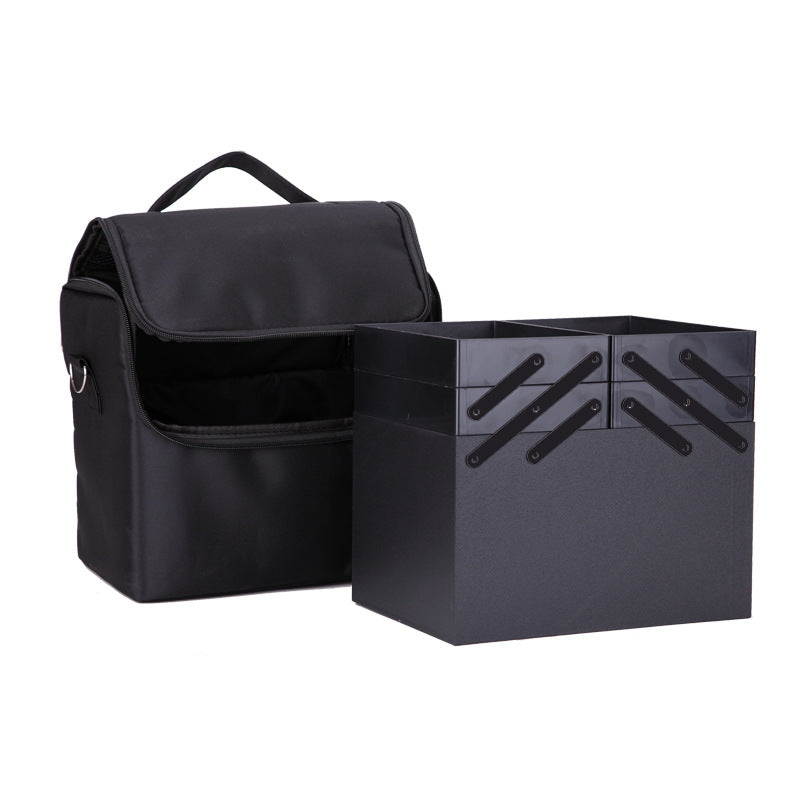 New Storage Bag Plaid Large Capacity High-Level Makeup Brush Set Makeup Makeup Artist Portable Cosmetic Bag