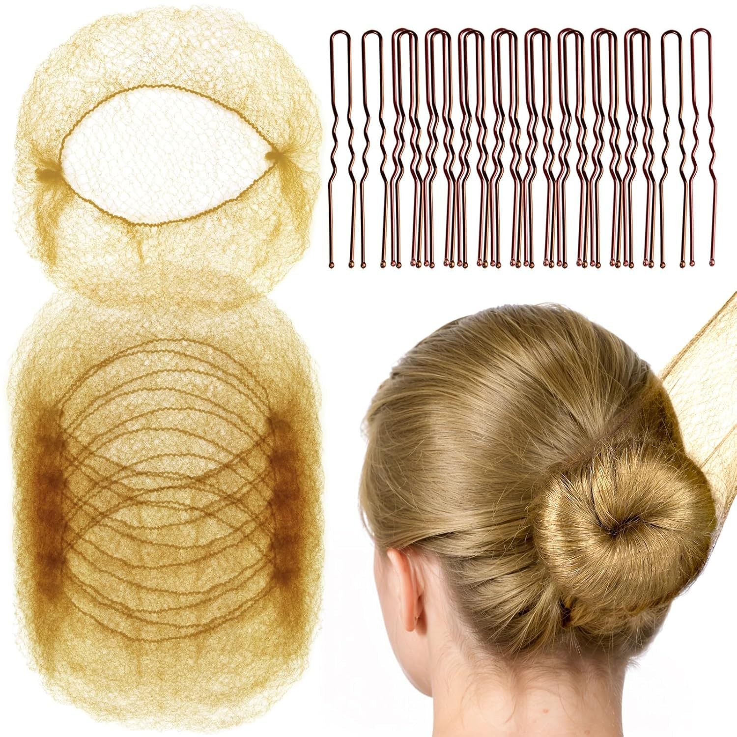 Hair Maker Dance Net Bag Ball Head Pan Head Stewardess Head Flower Hair Invisible Hair Net Wig Disposable Wig