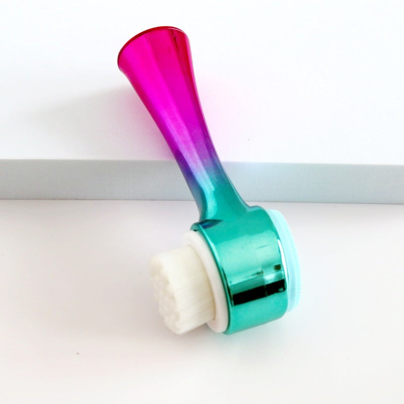 3D Silicone Double-sided Cleansing Brush Silicone Face Washing Brush Soft Hair Cleansing Brush Cleaning Pore Face Washing Instrument Massage Artifact