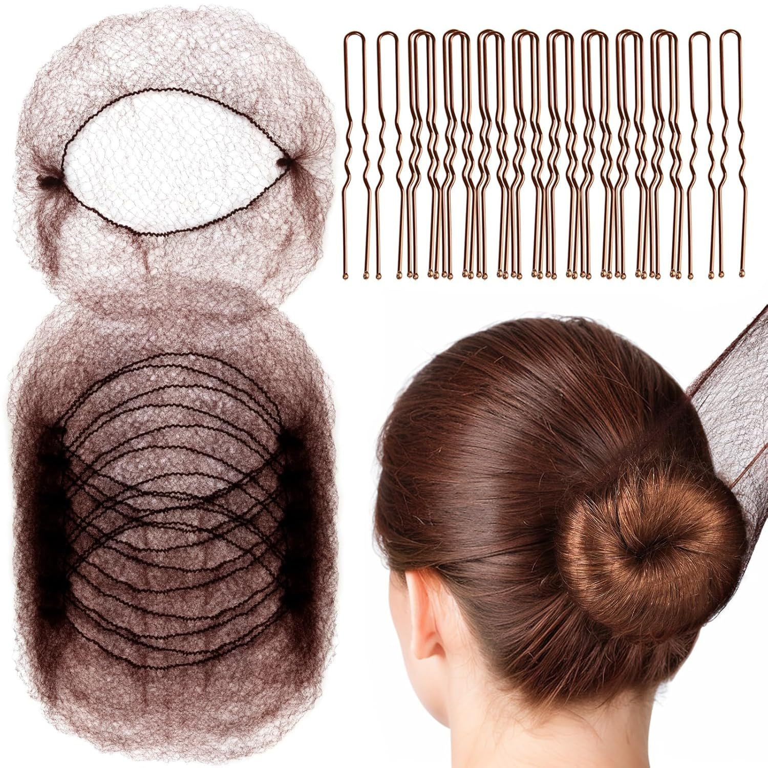 Hair Maker Dance Net Bag Ball Head Pan Head Stewardess Head Flower Hair Invisible Hair Net Wig Disposable Wig