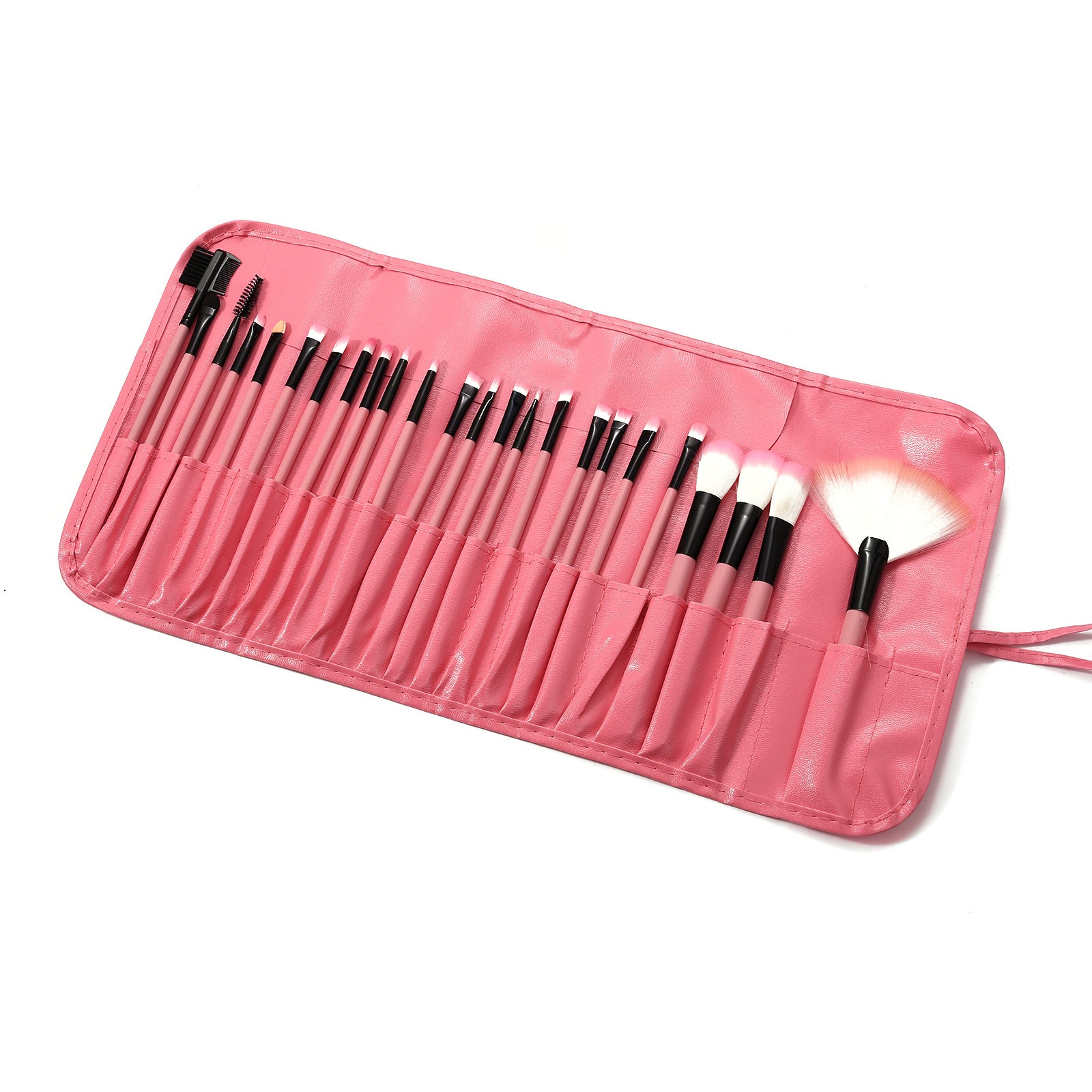 Low-Priced 24-Piece Makeup Brush Set, Animal Hair Portable Beauty Tools
