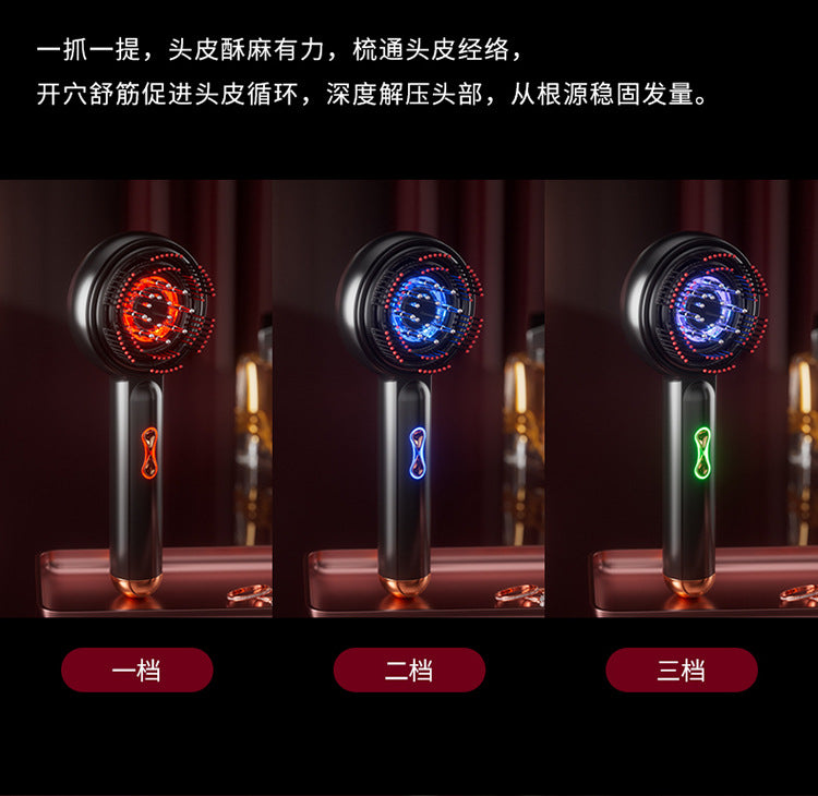 Electric EMS multi-function massage comb laser hair growth instrument scalp massager medicine comb comb hair red comb