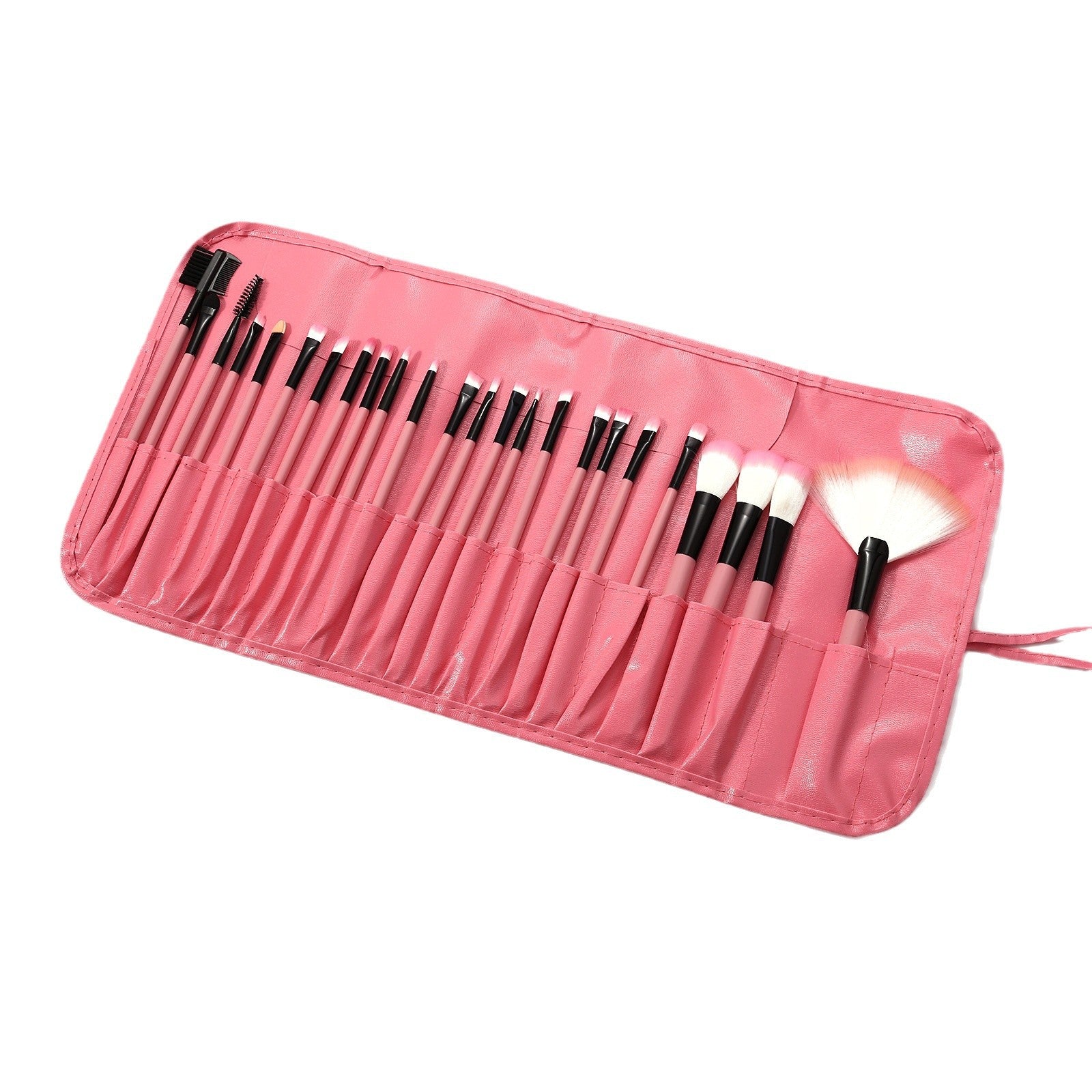 Low-Priced 24-Piece Makeup Brush Set, Animal Hair Portable Beauty Tools