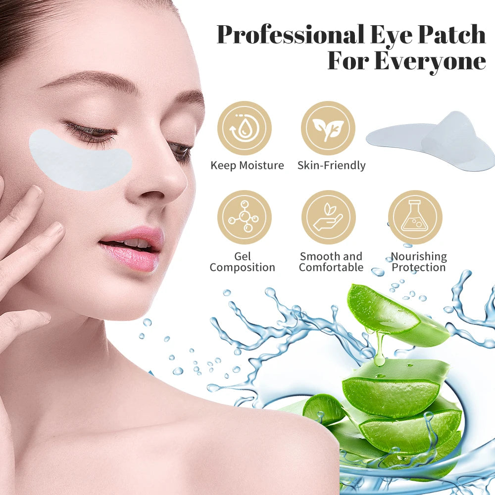 50 Pairs Eyelash Extension Patch Hydrogel Patches Gel Pad Makeup Lash Lift Tools Under Eye Patch Pads for Eyelash Extension