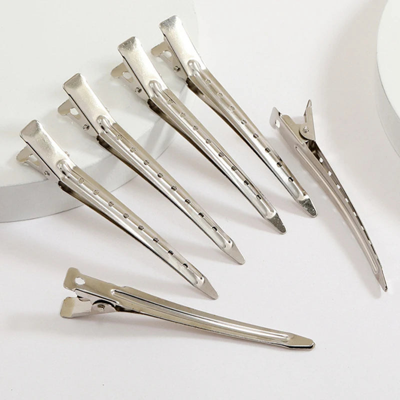 Hair Salon Hair Clips Metal Duckbill Crocodile Curling Hair Styling Clips Barber Shop Hair Positioning Clips Women Hair Clips