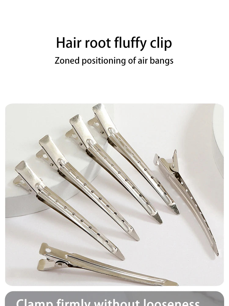Hair Salon Hair Clips Metal Duckbill Crocodile Curling Hair Styling Clips Barber Shop Hair Positioning Clips Women Hair Clips