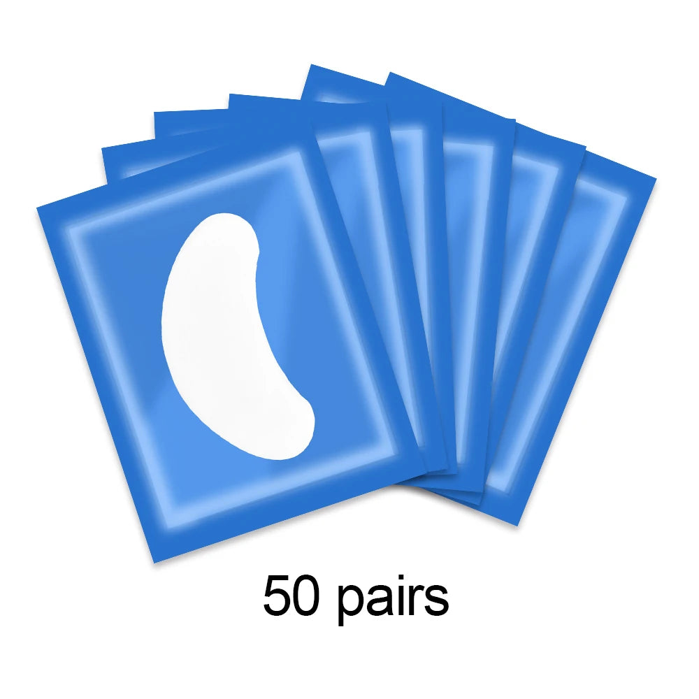 50 Pairs Eyelash Extension Patch Hydrogel Patches Gel Pad Makeup Lash Lift Tools Under Eye Patch Pads for Eyelash Extension
