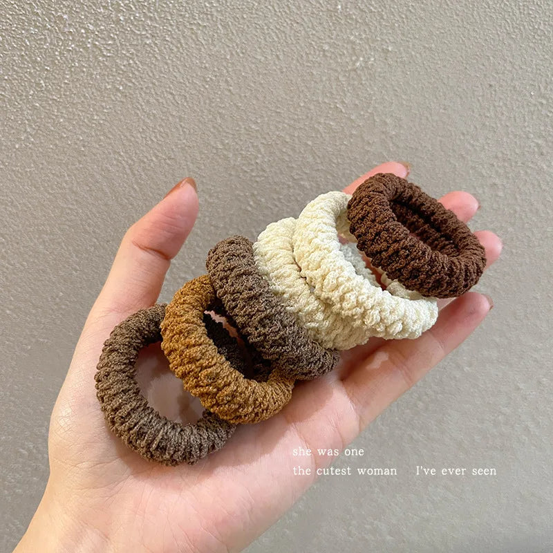 6pcs of Upgraded Wide and Thick Hair Ties, Fashionable for Ponytails and Buns, Made of Durable Elastic Material That Won'T Dama