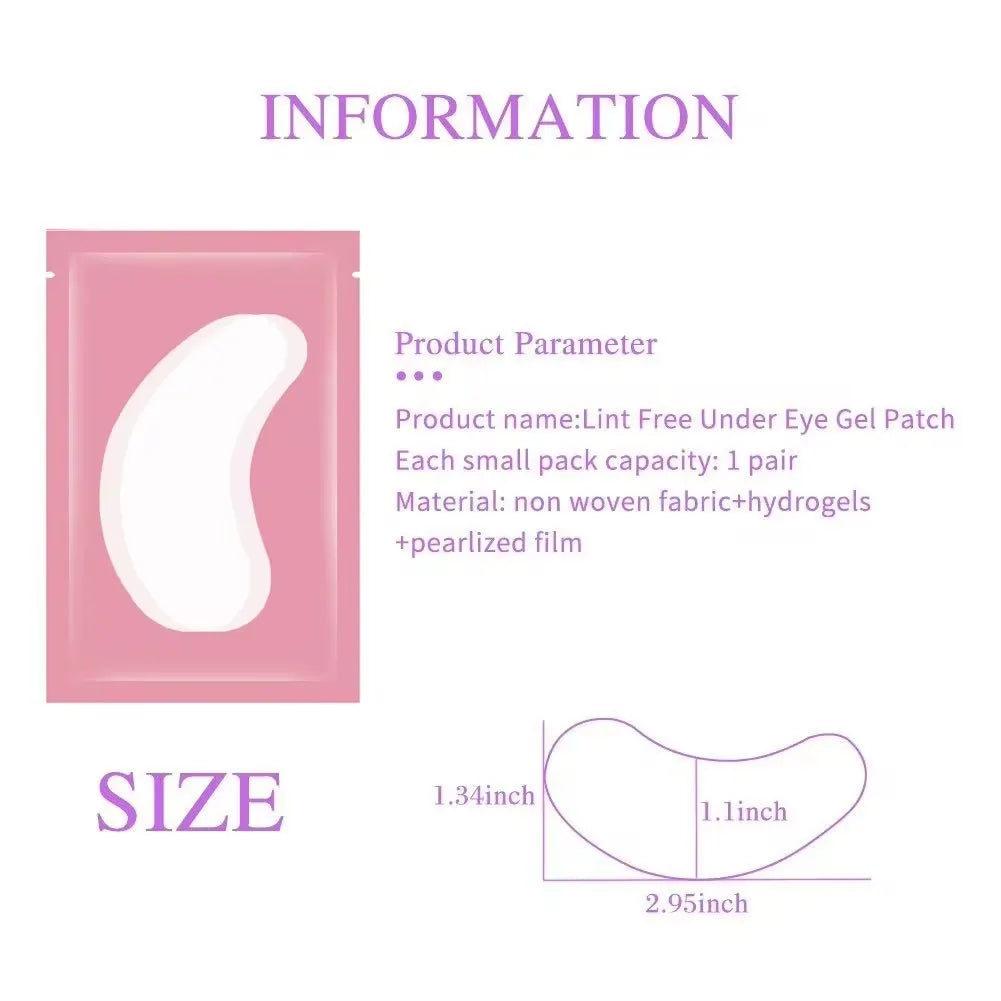 50 Pairs Eyelash Under Eye Patches Eye Pad Isolation Remove Hydrogel Eye Patch Sticker Gasket Eyelash Extension Makeup Tools