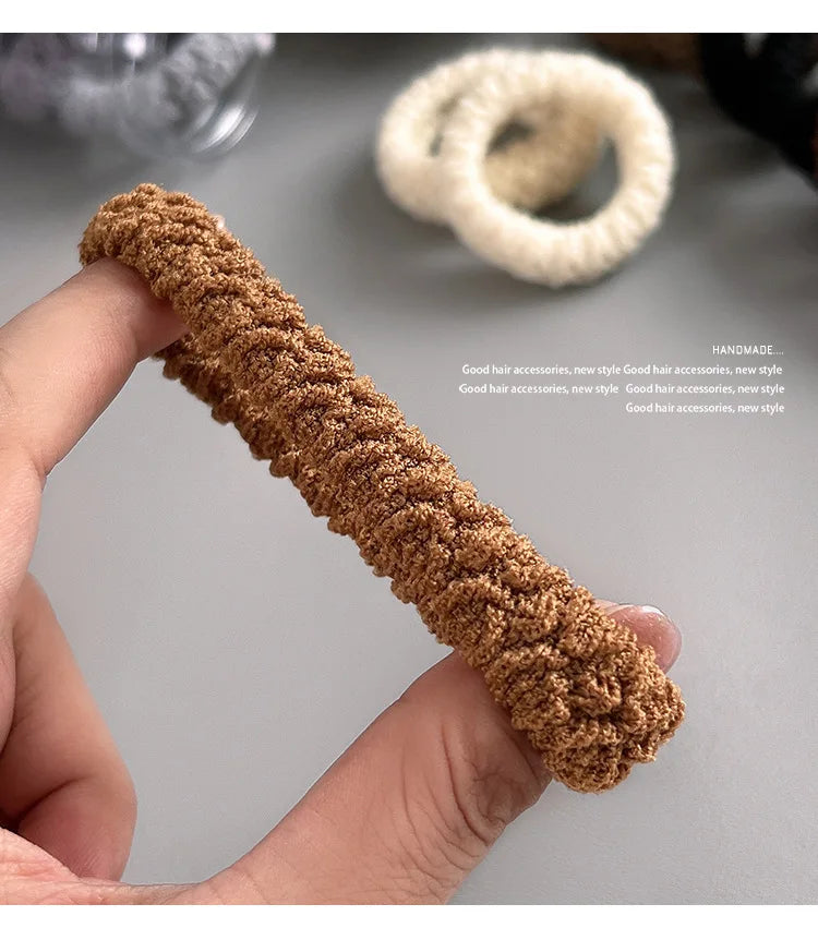 6pcs of Upgraded Wide and Thick Hair Ties, Fashionable for Ponytails and Buns, Made of Durable Elastic Material That Won'T Dama