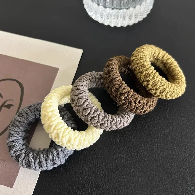 6pcs of Upgraded Wide and Thick Hair Ties, Fashionable for Ponytails and Buns, Made of Durable Elastic Material That Won'T Dama