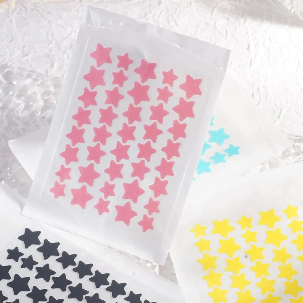 40pcs Colorful PE Pimple Patches Cute Star Shaped Pimple Cover Sticker Invisible Pimple Cover Removal Pimple Patch