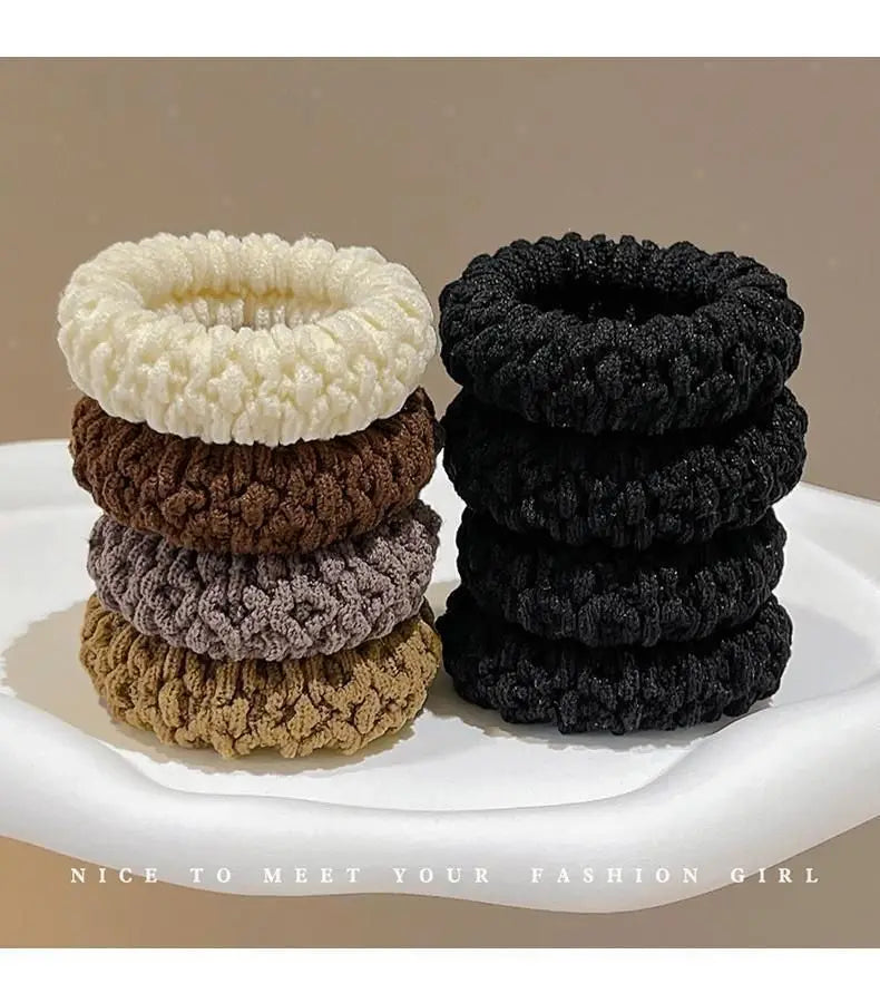 6pcs of Upgraded Wide and Thick Hair Ties, Fashionable for Ponytails and Buns, Made of Durable Elastic Material That Won'T Dama